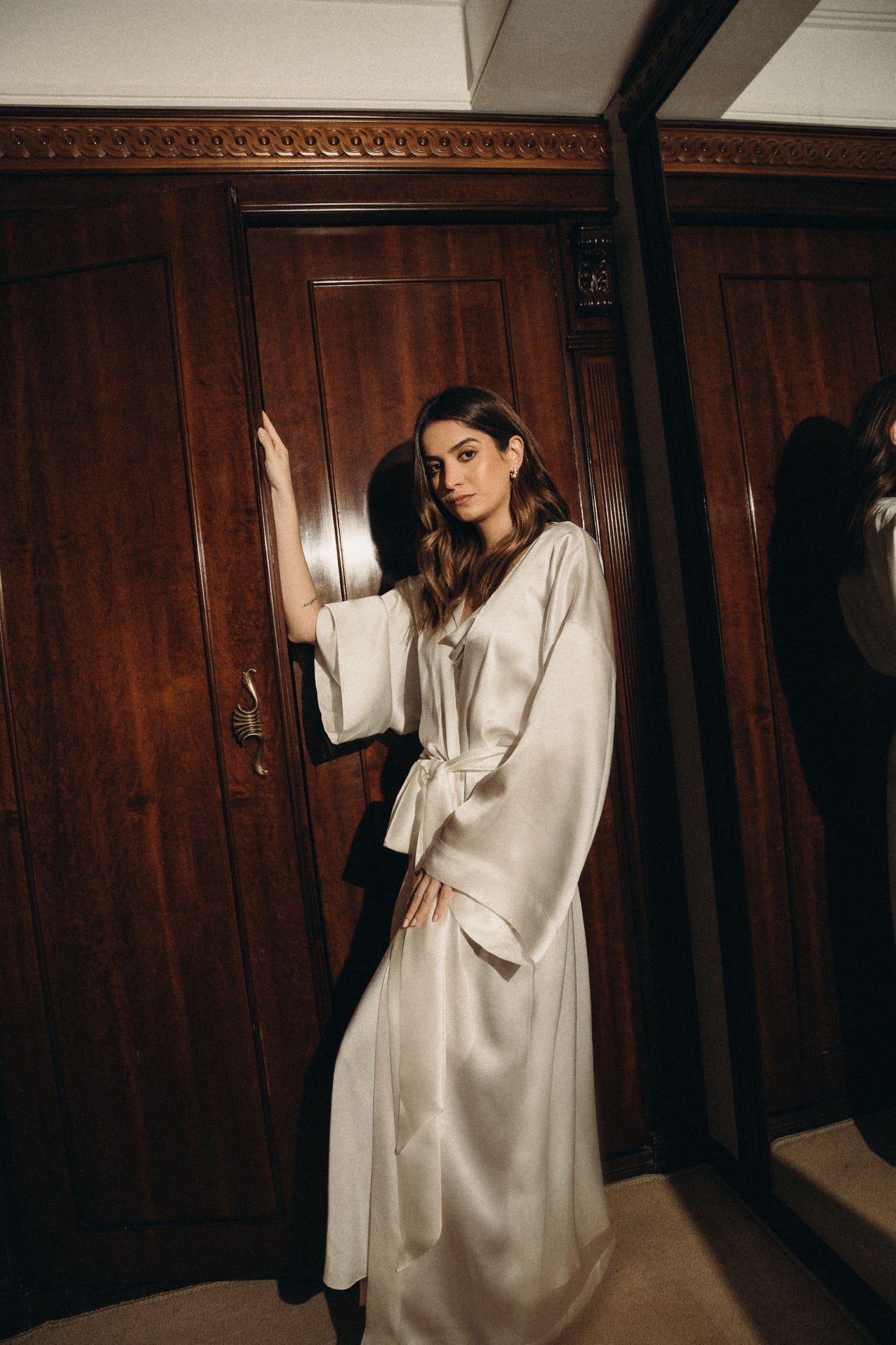 Robe de Seda Pura Aura making off noiva | Berbin 
Atelier. Ideal para making off de noivas.